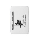 Welcome To The Bathroom Cat Companion Badmat (Voorkant Verticaal)