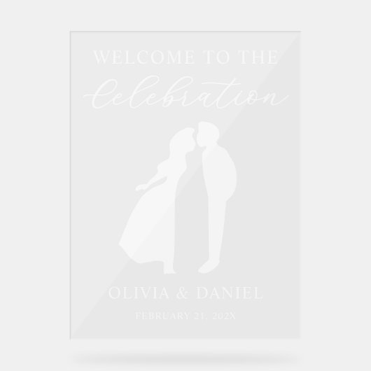 Welcome to the Celebration Custom Wedding Welcome Acryl Bord (Voorkant)