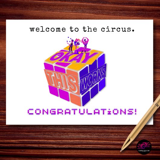 Welcome to the Circus Funny Engagement Kaart