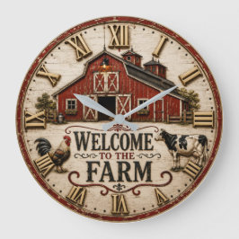 Welcome to the Farm Rustic Red Barn Farmhouse Grote Klok