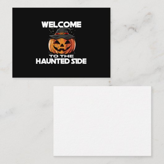 Welcome To The Haunted Side Enclosure Card Informatiekaartje (Voorkant / Achterkant)