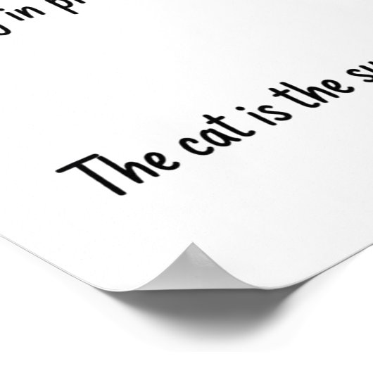 Welcome to the Kitchen Cat Supervisor Poster (Hoek)