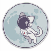 Welcome to the Meoid - Moon mission Sticker (Voorkant)