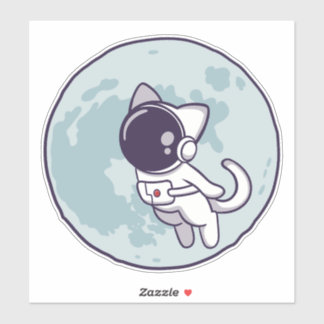 Welcome to the Meoid - Moon mission Sticker