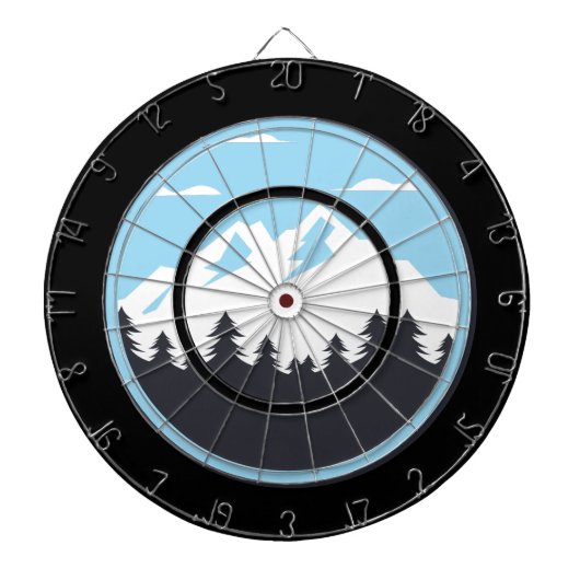 Welcome to the Mountains Dartbord (Voorkant)