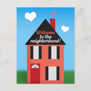 Welcome to the Neighborhood Illustrated House Feestdagenkaart