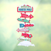 Welcome To The North Pole Post Christmas  Raamsticker (Vel 3)