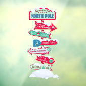 Welcome To The North Pole Post Christmas Raamsticker (Vel 3)