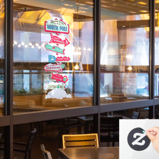 Welcome To The North Pole Post Christmas  Raamsticker (Restaurant Raam)