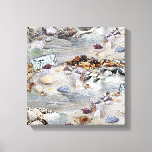 Welcome to the Seaside Canvas Afdruk (Voorkant)
