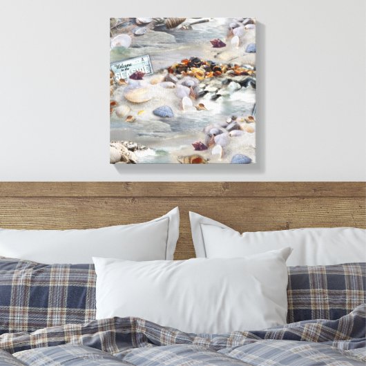 Welcome to the Seaside Canvas Afdruk (Insitu (Slaapkamer))