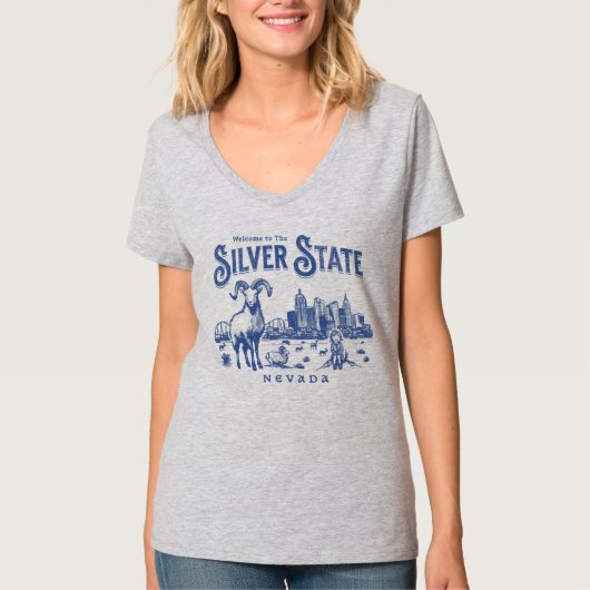 Welcome to The Silver State Nevada T-shirt (Voorkant)