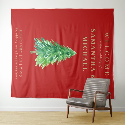 Welcome to the wedding Christmas  Wandkleed (In Situ (horizontaal))