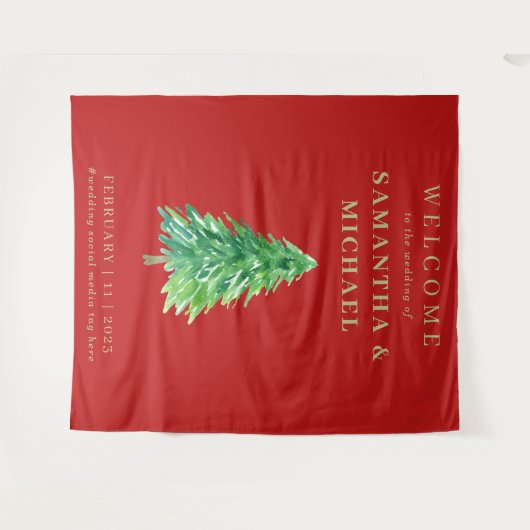 Welcome to the wedding Christmas  Wandkleed (Voorkant (horizontaal))