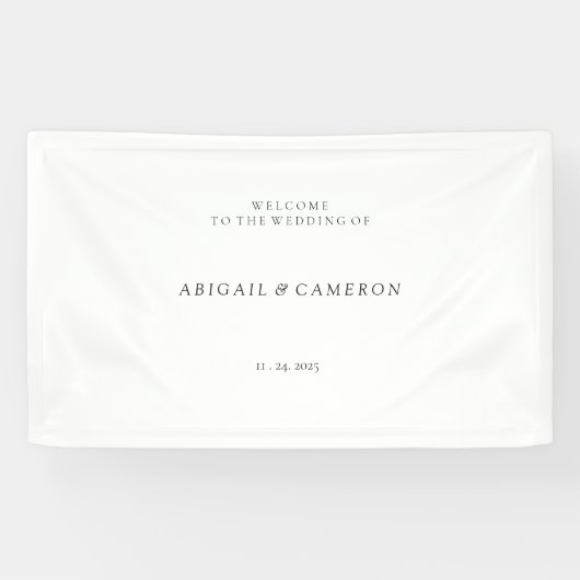 "Welcome to the wedding of..." Wedding Banner (Horizontaal)