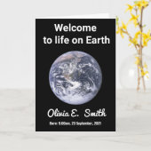 Welcome to the world - New Baby Congratulations Kaart (Gele Bloem)