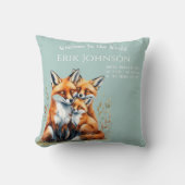 Welcome to the World - Personalized Birth Pillow Kussen (Voorkant)