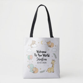 Welcome To The World Sebastian Personalized Tote  Tote Bag