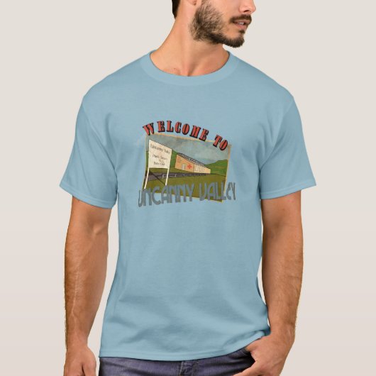 Welcome to Uncanny Valley T-shirt (Voorkant)