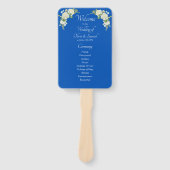Welcome to Wedding Ceremony, Cobalt Blue White Handwaaier (Voorkant)