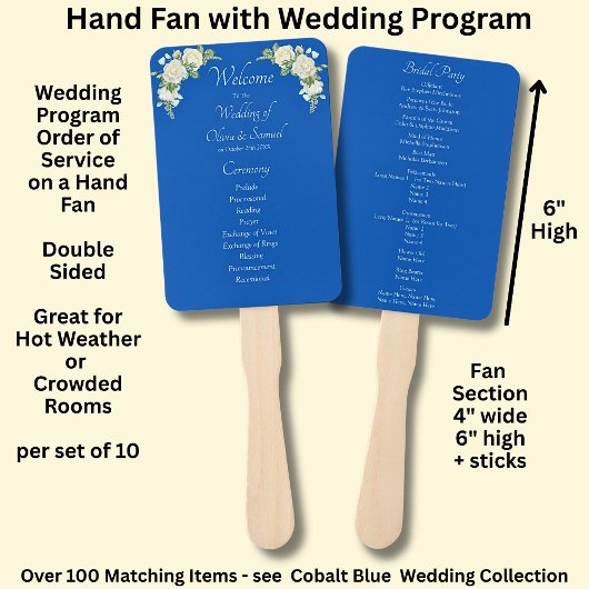 Welcome to Wedding Ceremony, Cobalt Blue White Handwaaier