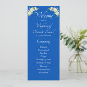 Welcome to Wedding Ceremony, Cobalt Blue White Programmakaart (Staand voorkant)