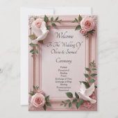 Welcome to Wedding Ceremony, Pink Roses & Doves (Voorkant)