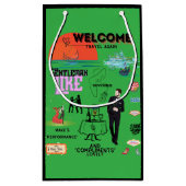 WELCOME TRAVEL AGAIN KLEINE GESCHENKTÜTE KLEIN CADEAUZAKJE (Achterkant)