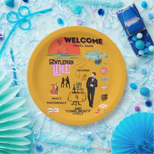 WELCOME TRAVEL AGAIN PAPIEREN BORDJE (Feest)