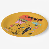 WELCOME TRAVEL AGAIN PAPIEREN BORDJE (Gekanteld)