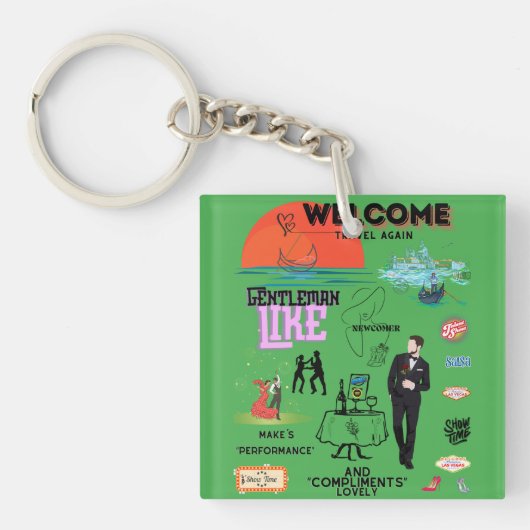 WELCOME TRAVEL AGAIN SLEUTELHANGER (voorkant)