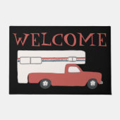 WELCOME Truck Camper  Motorhome Red Blue Deurmat (Voorkant)