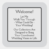 Welcome Vierkante Sticker (Voorkant)