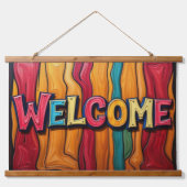 WELCOME Wall Tapestry Hangend Wandkleed (Voorkant)