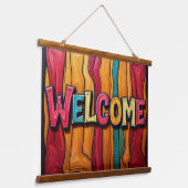 WELCOME Wall Tapestry Hangend Wandkleed (Gebogen)