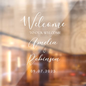 Welcome Wedding Mirror Sign Vinyl Lettering Elegan Raamsticker (Vel 2)