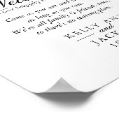 Welcome Wedding Seating - Pretty Purple Flowers Poster (Hoek)