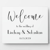 Welcome wedding sign Tabletop Plaque with Easel Fotoplaat (Voorkant)