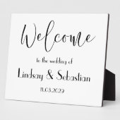Welcome wedding sign Tabletop Plaque with Easel Fotoplaat (Zijkant)