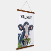 WELCOME Wood Topped Wall Tapestry Hangend Wandkleed (Gebogen)