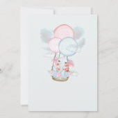 Welcoming the baby elephant above the clouds kaart (Achterkant)