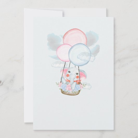 Welcoming the baby elephant above the clouds kaart (Achterkant)