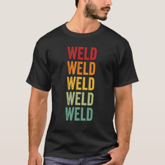 Weld County Colorado Regenboog Tekst Ontwerp T-shirt