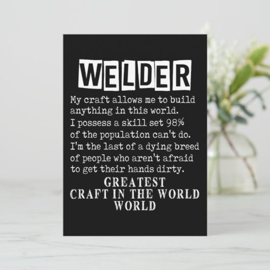 Weld Metaal Gift Weld Kaart (Staand voorkant)