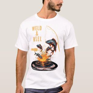 Weld & Reel Tradesman Grappig Gevist en lassen T-shirt