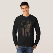 Welder American Flag Gift Welft Welding T-shirt (Voorkant volledig)