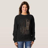 Welder American Flag Gift Welft Welding Trui (Voorkant volledig)