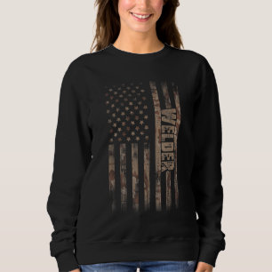Welder American Flag Gift Welft Welding Trui