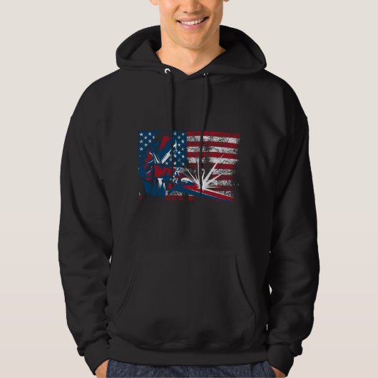 Welder American Flag Hoodie (Voorkant)