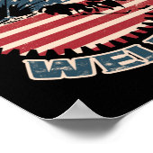 Welder American Flag USA Patriotic Welder Gift Poster (Hoek)